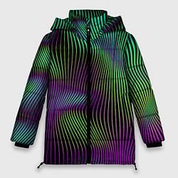 Куртка зимняя женская Современная абстракция, цвет: 3D-черный