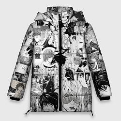 Куртка зимняя женская Тетрадь смерти, цвет: 3D-черный