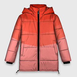 Куртка зимняя женская Персиковый Градиент, цвет: 3D-красный