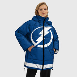 Куртка зимняя женская Тампа-Бэй Лайтнинг Форма1, цвет: 3D-черный — фото 2
