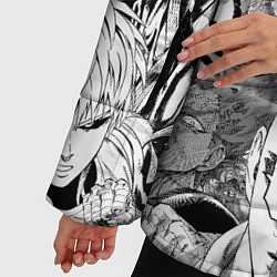 Куртка зимняя женская One-Punch Man Ванпачмен, цвет: 3D-черный — фото 2