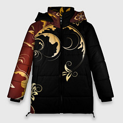 Куртка зимняя женская Узор - Хохлома, цвет: 3D-светло-серый