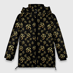 Куртка зимняя женская Мантра ОМ, цвет: 3D-черный
