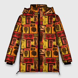 Куртка зимняя женская Ударные Инструменты, цвет: 3D-красный