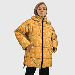 Куртка зимняя женская Оранжевая еда, цвет: 3D-черный — фото 2