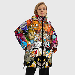 Куртка зимняя женская CUPHEAD, цвет: 3D-светло-серый — фото 2