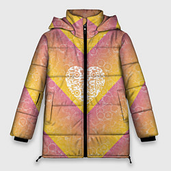 Куртка зимняя женская Сердечко АПВ 74ЛЖ, цвет: 3D-черный