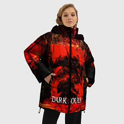 Куртка зимняя женская DARK SOULS GAME STORY, цвет: 3D-черный — фото 2