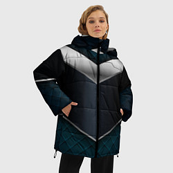 Куртка зимняя женская 3D dark metal, цвет: 3D-светло-серый — фото 2