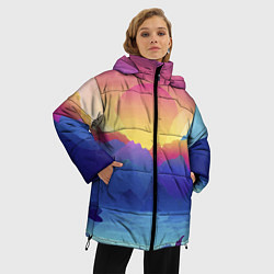 Куртка зимняя женская Красочные Горы, цвет: 3D-черный — фото 2