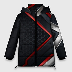Куртка зимняя женская Luxury Black 3D СОТЫ, цвет: 3D-светло-серый