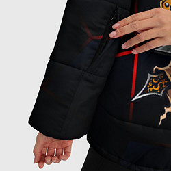 Куртка зимняя женская Красный китайский дракон, цвет: 3D-черный — фото 2