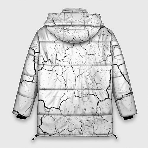 Женская зимняя куртка Трещины / 3D-Светло-серый – фото 2