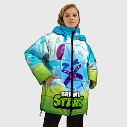 Куртка зимняя женская Сквик Squeak Brawl Stars, цвет: 3D-светло-серый — фото 2