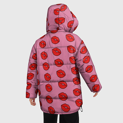 Женская зимняя куртка Губки / 3D-Красный – фото 4