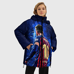 Куртка зимняя женская Leo Messi Лео Месси 10, цвет: 3D-красный — фото 2