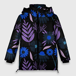 Женская зимняя куртка Цветы и листья