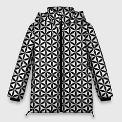 Куртка зимняя женская Цветок Жизни, цвет: 3D-черный