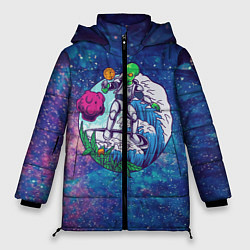 Куртка зимняя женская Пришелец на волне, цвет: 3D-черный