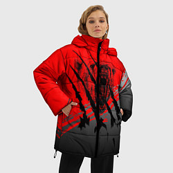 Куртка зимняя женская Славянские символы, цвет: 3D-черный — фото 2