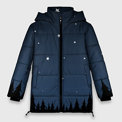 Куртка зимняя женская Ночное небо, цвет: 3D-черный