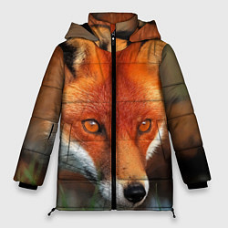 Куртка зимняя женская Лисица охотница, цвет: 3D-черный