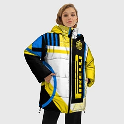 Куртка зимняя женская ФК «Интер Милан» 202021, цвет: 3D-черный — фото 2