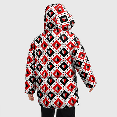 Женская зимняя куртка Карточный Катала / 3D-Красный – фото 4