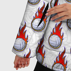 Куртка зимняя женская Волейбол, цвет: 3D-светло-серый — фото 2