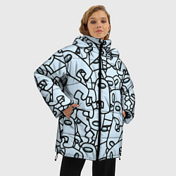 Куртка зимняя женская Among us mem, цвет: 3D-черный — фото 2