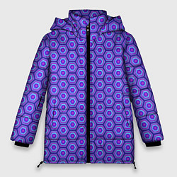 Куртка зимняя женская Geometric Background, цвет: 3D-красный