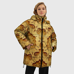 Куртка зимняя женская 3D резьба по дереву, цвет: 3D-черный — фото 2
