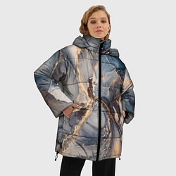 Куртка зимняя женская Fluid art ink mix, цвет: 3D-черный — фото 2