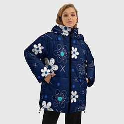 Куртка зимняя женская Ночная поляна, цвет: 3D-светло-серый — фото 2