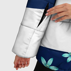 Куртка зимняя женская Стильная с цветами, цвет: 3D-черный — фото 2