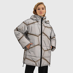 Куртка зимняя женская Ячейки, цвет: 3D-черный — фото 2