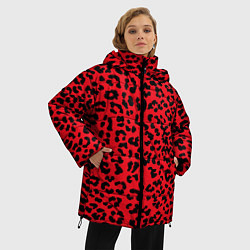 Куртка зимняя женская Леопард Красный, цвет: 3D-красный — фото 2
