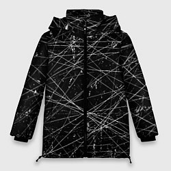 Куртка зимняя женская ТЕКСТУРА ГРАНЖ GRUNGE, цвет: 3D-черный