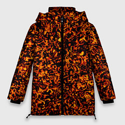 Куртка зимняя женская Лавовые разводы, цвет: 3D-черный