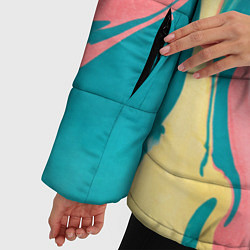 Куртка зимняя женская Красочный развод, цвет: 3D-черный — фото 2
