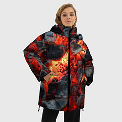 Куртка зимняя женская Древесные угли, цвет: 3D-черный — фото 2