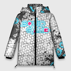 Куртка зимняя женская Игра в кальмара, цвет: 3D-светло-серый