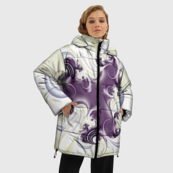 Куртка зимняя женская Абстракция 412, цвет: 3D-светло-серый — фото 2