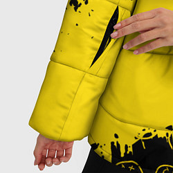 Куртка зимняя женская Nirvana Smile Нирвана Рваный Паттерн, цвет: 3D-черный — фото 2
