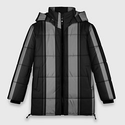 Куртка зимняя женская Ретро полосы, цвет: 3D-черный