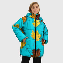 Куртка зимняя женская Кленовый листочек, цвет: 3D-черный — фото 2