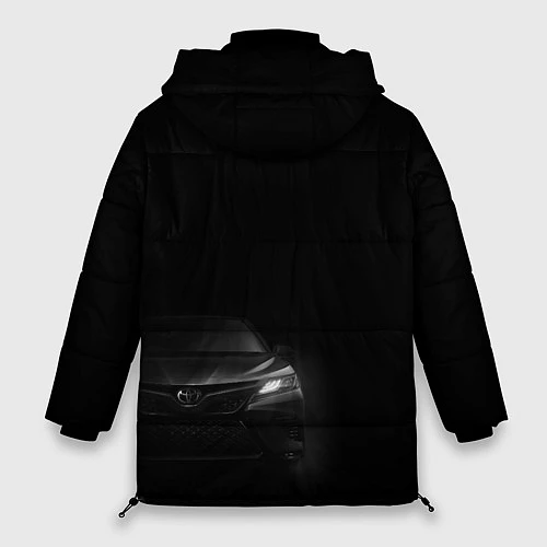 Женская зимняя куртка Черная Тойота Камри / 3D-Светло-серый – фото 2