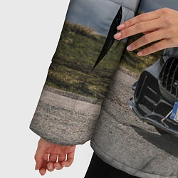 Куртка зимняя женская Mercedes V8 Biturbo Racing Team AMG, цвет: 3D-красный — фото 2