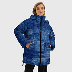 Куртка зимняя женская Акриловые мазки, цвет: 3D-черный — фото 2