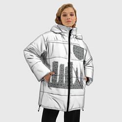 Куртка зимняя женская QR Town без фона, цвет: 3D-черный — фото 2